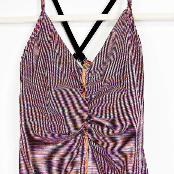 Lululemon Open Your Heart Pink Purple Black Space Dye Tank Top Bra Size 4 - Picture 5 of 10